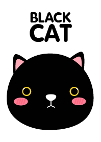 Simple Cute Face Black Cat Theme