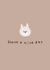fluffy rabbit. Have a nice day.