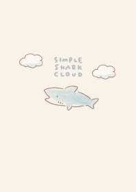 簡單的 鯊魚 雲 淺褐色的
