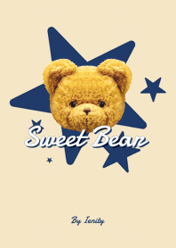 Sweet fluffy teddy bear - Navy -