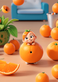 baby orange pj
