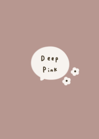 Simple dull pink and flowers.