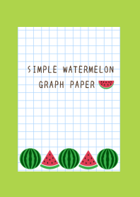 WATERMELON GRAPH PAPER/RED/GREEN
