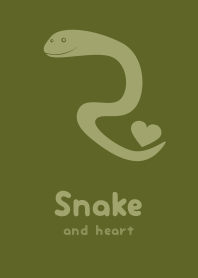 Snake & heart Olive GRN