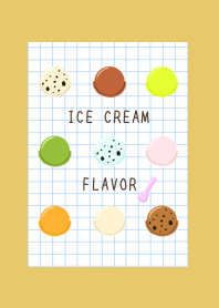 ICE CREAM FLAVOR GRAPH PAPER/DUSTY YEL