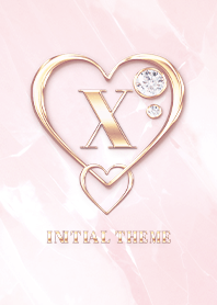 【 X 】 Heart Charm & Initial - PB