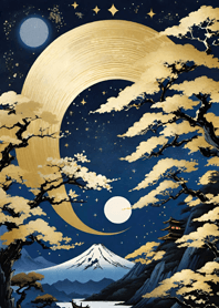 Bright Moon and Dawn F49034