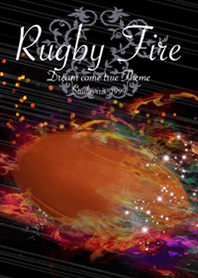 ラグビーボール 〜Rugbyball Fire〜虹色