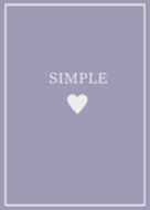 SIMPLE HEART =blue lavender=