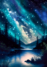 Beautiful starry night view#2887