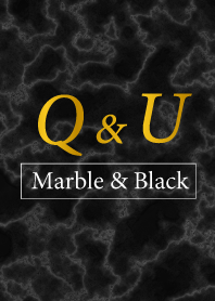 Q&U-Marble&Black-Initial