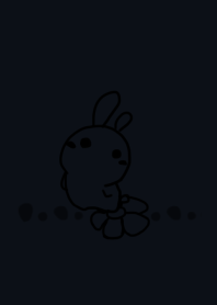 rabbit staring - dark