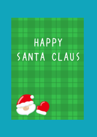 HAPPY SANTA CLAUSj-GR CHECKERED-VIRIDIAN