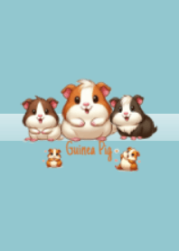 Cute Guinea Pig Pastel blue