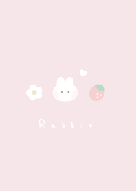 うさぎと苺 /ピンク