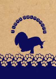 I ♡ DACHSHUND CRAFT x DEEP NAVY