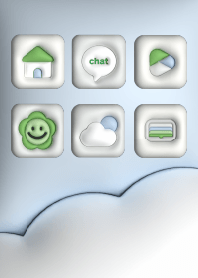 Simple 3D puffy icons .