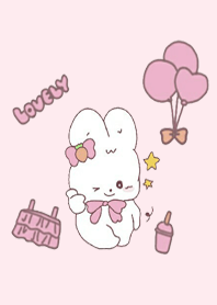 Pink bunny cute