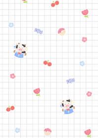 Cute milk cow with sweets 1 (Pp)