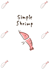 simple shrimp white blue.