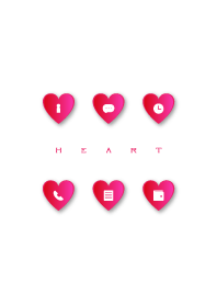 PINK HEART -white-