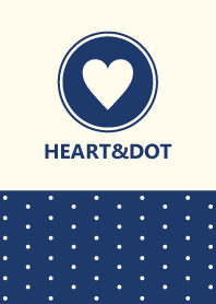 HEART&DOT -NAVY-