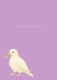 Dove & Olive on light purple