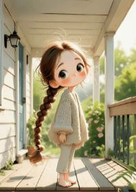 Cute Girl and Beautiful Nature V.16