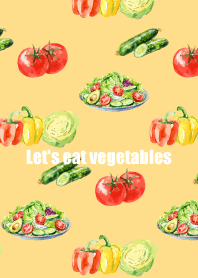 Let's eat vegetables brow &yellow
