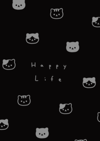 Neko Face - black gray.