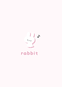 Rabbits5 Musical note - Pink