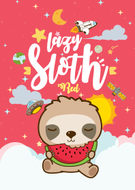 Sloth Lazy Galaxy Red