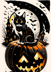 halloween cat 8448c8