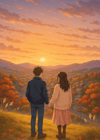 Autumn Hill Golden Sunset