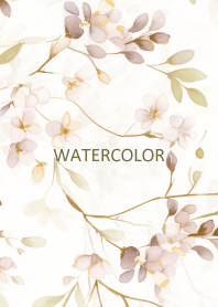 Watercolor-Small brown flower 80