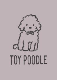 Doodle dog -toy poodle- PURPLE GRAY