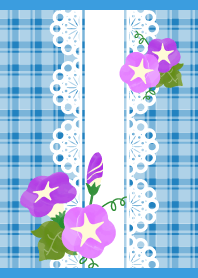 day for Morning glory on blue