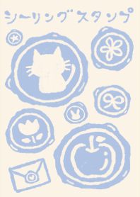 sealing stamp dull color blue