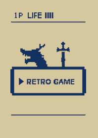 レトロゲーム2 / ベージュ&ネイビー