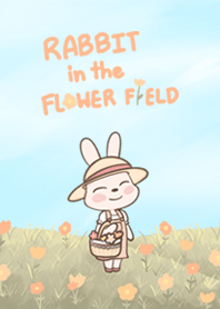 rabbit in the flower field