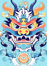 Good luck in the Dragon year (blue)
