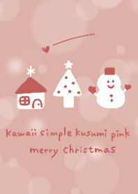 Sparkling dull pink winter illustration