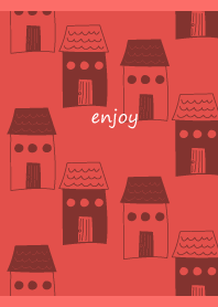 A peaceful house on red