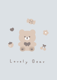 可愛的熊 /blue gray beige