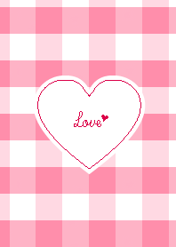 ギンガムチェック と ハート