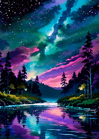 Beautiful starry night view#1435