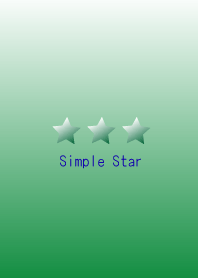 Shining simple star in green