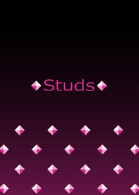 Pyramid studs -Pink-