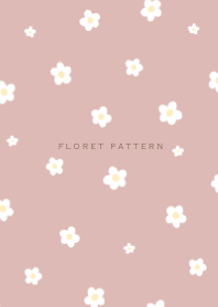 Floret Pattern Pink Beige.