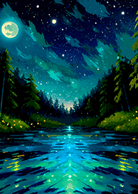 Beautiful starry night view#2818